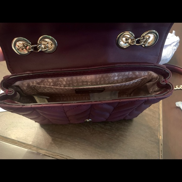 Kate Spade Mini Emelyn Briar Lane Quilted Deepplum - Picture 3 of 3